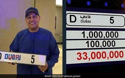 Đại gia người Ả Rập bỏ 9 triệu USD để mua chiếc biển số xe