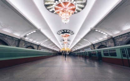 Loạt ảnh ga tàu điện ngầm sâu nhất thế giới ở Bình Nhưỡng