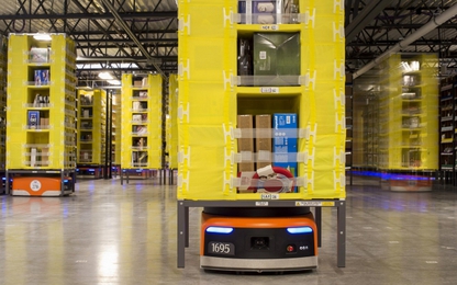 Amazon hiện có 45.000 robot làm việc ở các kho chứa hàng khổng lồ
