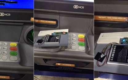 Phát hiện thiết bị lạ được gắn tại trạm ATM