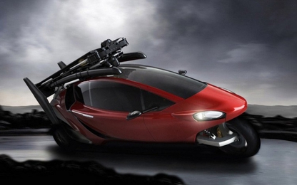 Xe ba bánh biến hình thành trực thăng đối phó tắc đường