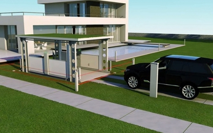 Thang máy "vô hình" đưa xe xuống bãi đỗ ngầm