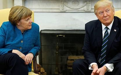 Tổng thống Trump phớt lờ cái bắt tay với bà Thủ tướng Đức Merkel