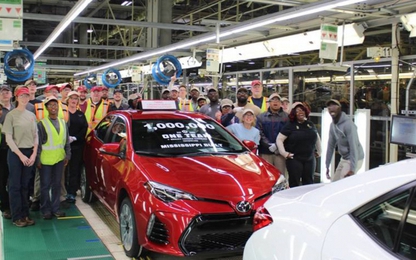 Toyota Corolla chạm ngưỡng 1 triệu xe sản xuất tại Mỹ