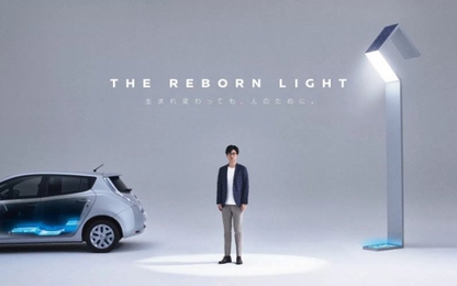 Nissan tái sử dụng pin xe điện để thắp sáng những con đường