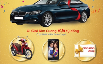 MobiFone tặng "xế" BMW và SH Mode nhân dịp kỷ niệm 25 năm thành lập