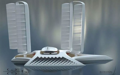 Siêu du thuyền 114 triệu USD chạy bằng sức gió