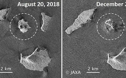 Núi lửa gây sóng thần ở Indonesia đang chìm xuống biển