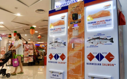 Singapore có ATM cá hồi đầu tiên thế giới