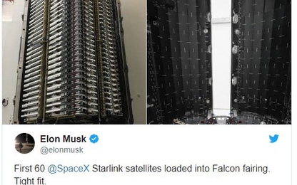 SpaceX sắp phóng 60 vệ tinh internet tốc độ cao lên quỹ đạo