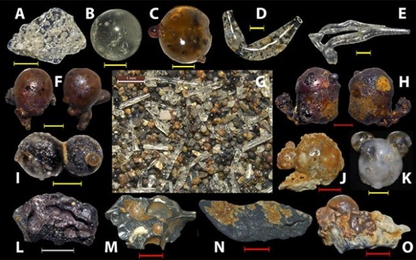 "Cơn mưa thủy tinh" đổ xuống bãi biển Hiroshima