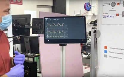 Tesla giới thiệu nguyên mẫu máy thở y tế