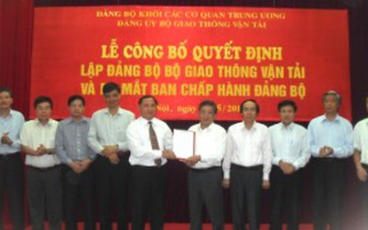 Công bố Quyết định lập Đảng bộ Bộ GTVT