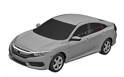Honda Civic 2016 rò rỉ hình ảnh phác thảo