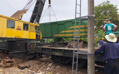 Đường sắt qua ga Núi Thành được “giải phóng” thông suốt