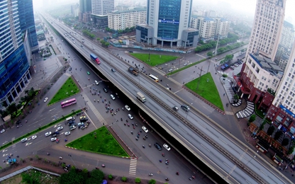 Phương tiện lưu thông thế nào khi thi công đường Vành đai 3 trên cao?