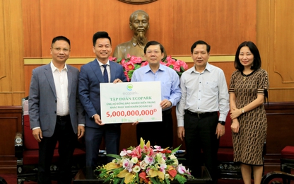 Tập đoàn Ecopark ủng hộ đồng bào nghèo miền Trung 5 tỷ đồng