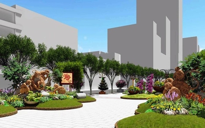 Đường hoa Nguyễn Huệ thi công sớm 5 ngày