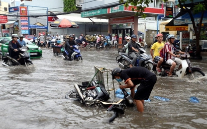 49 tuyến đường TP.HCM ngập do mưa, triều cường