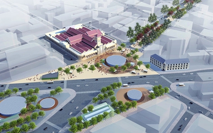 Phá dỡ nhiều công trình trước chợ Bến Thành để xây metro