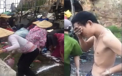 Sẽ mời những người “hôi của” xe hàng bị cháy lên phường