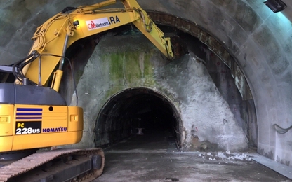 Thí điểm nổ mìn thi công mở rộng hầm Hải Vân 2