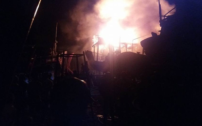 2 ngày, 5 tàu cá bị cháy ở Quảng Ngãi