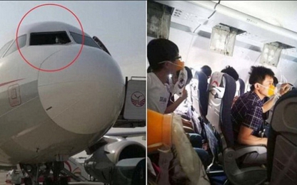 Cơ phó bị hút suýt văng ra ngoài khi máy bay vỡ kính