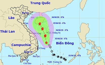 Áp thấp nhiệt đới sẽ mạnh lên thành bão khi gần quần đảo Hoàng Sa