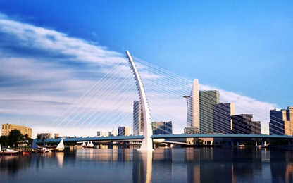 Khởi công ba năm, cầu Thủ Thiêm 2 mới được 16% khối lượng công trình