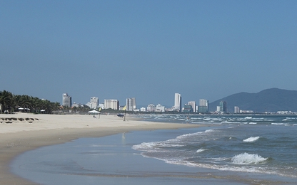 Đà Nẵng: Thí điểm làm đường đi xe đạp bên biển