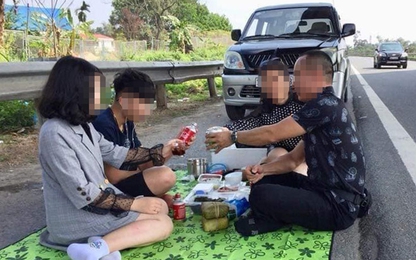 'Bày cỗ' trên cao tốc, hành vi phản cảm mới liên tiếp diễn ra
