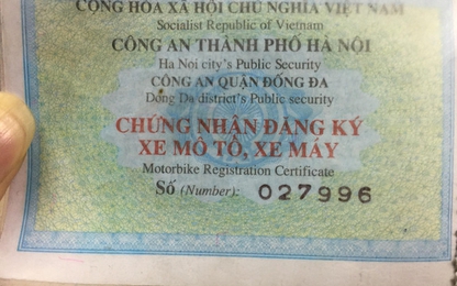 Sẽ cấp cà-vẹt xe bằng thẻ nhựa có mã QR?