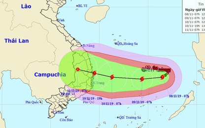 Bão số 6 đang mạnh lên, tăng tốc về hướng Quảng Ngãi - Khánh Hòa