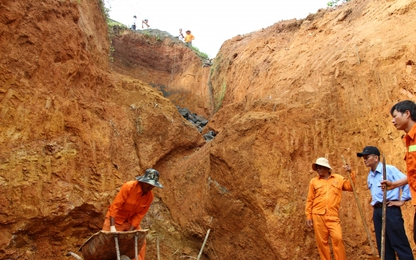 Khắc phục sạt lở trên đường Hồ Chí Minh đoạn qua tỉnh Bình Phước