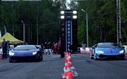 Hai "chú bò mộng" Lamborghini Huracan và Aventador đọ sức