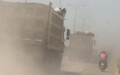 Xử lý nghiêm xe tải chở đất đá vi phạm tại mỏ đá Tân Cang