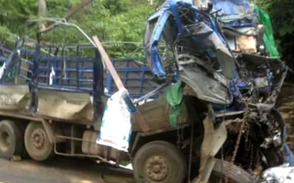 Xe chở cám gặp nạn khiến 2 người chết, dân đua nhau ra “hôi cám”