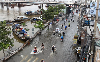 Triều cường lên đỉnh nhiều tuyến đường tại TP.HCM sẽ ngập nặng