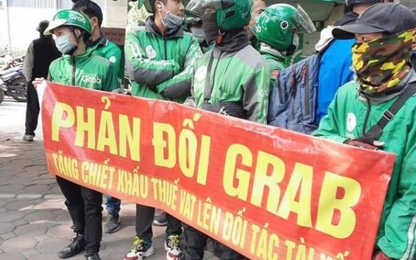 Grab sai khi tự ý tăng thu chiết khấu thuế VAT với tài xế?