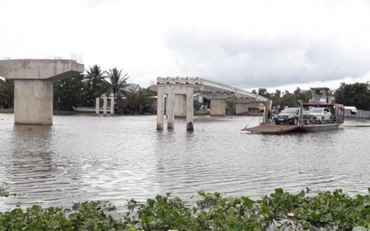 Hạn chế giao thông kênh Bạc Liêu - Cà Mau để thi công cầu vượt