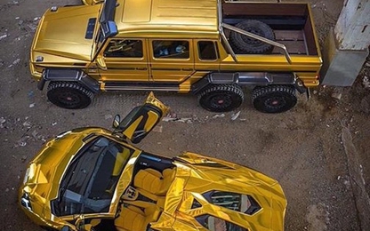 “Loá mắt” trước xế khủng mạ vàng triệu đô của đại gia Dubai