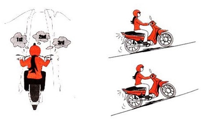 Kinh nghiệm đi xe máy lên dốc và xuống dốc