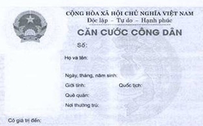 'Hình hài' thẻ Căn cước công dân được cấp từ ngày 1/1/2016