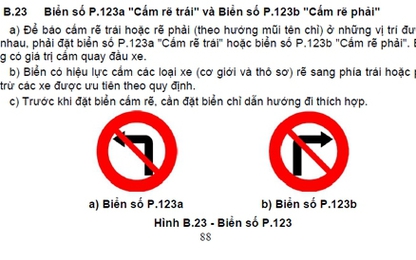 Biển cấm rẽ trái không còn cấm quay đầu