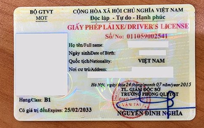 Nhiều người ngạc nhiên vì bằng lái B1 có thời hạn đến già