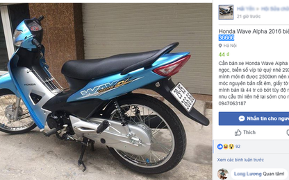 Honda Wave Alpha biển tứ quý 6 rao bán giá 44 triệu đồng tại HN