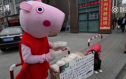 Ông bố giả heo để bán bánh kiếm tiền chữa bệnh cho con