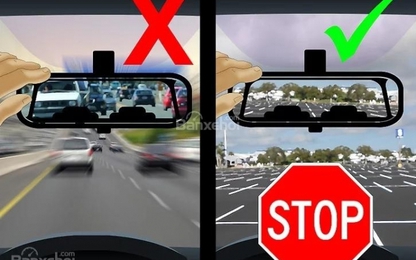 Sử dụng gương chiếu hậu trong xe thế nào cho đúng?