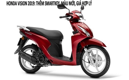 Honda Vision 2019: Thêm smartkey, màu mới, giá tăng 2 triệu đồng